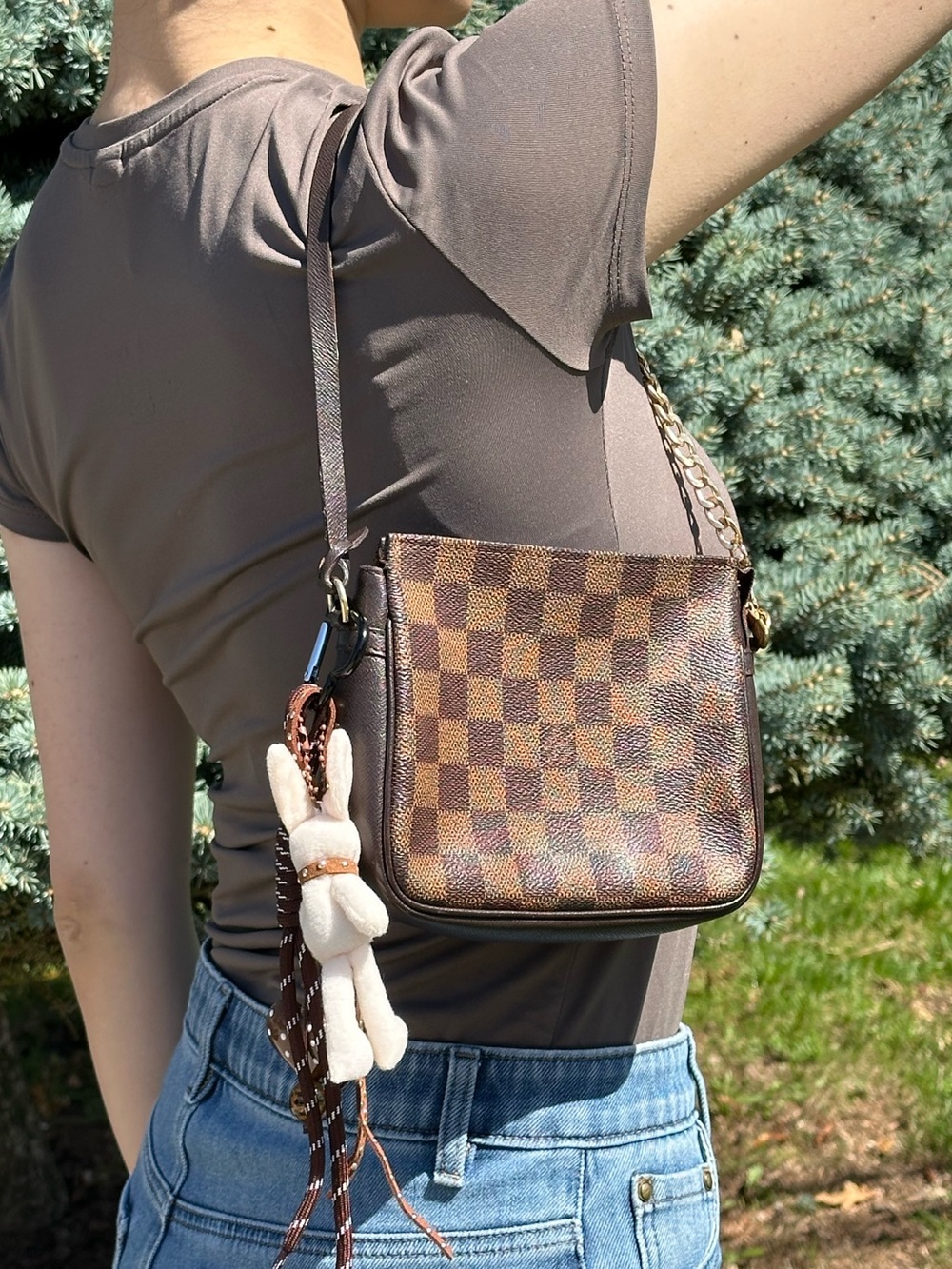 Authentic Louis Vuitton Damier Ebene Trousse Pochette